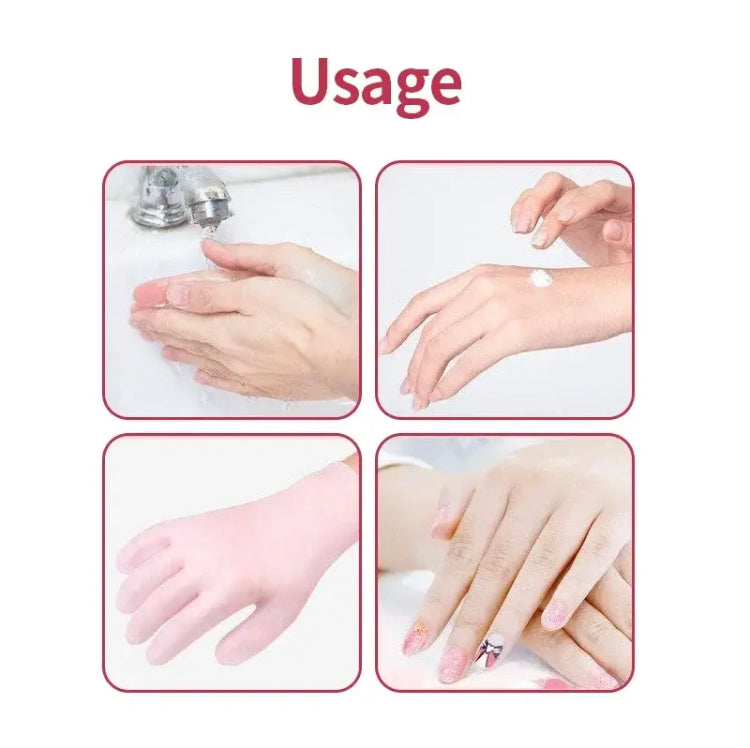 Silicone Gel Moisturizing Gloves, Hand Spa Manicure Silicone Gloves, Manicure Gloves For Dry Cracked Hand And Soften Rough Skin Silicone Gel Moisturizing Gloves, Hand Spa Manicure Silicone Gloves, Manicure Gloves For Dry Cracked Hand And Soften Rough Skin